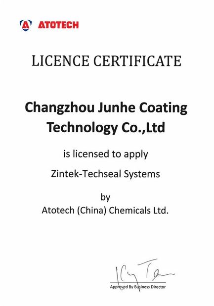 China Changzhou Junhe Technology Stock Co.,Ltd Certification